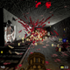 A screenshot of Nightmare Reaper shows a large explosion of blood in a dark tunnel.